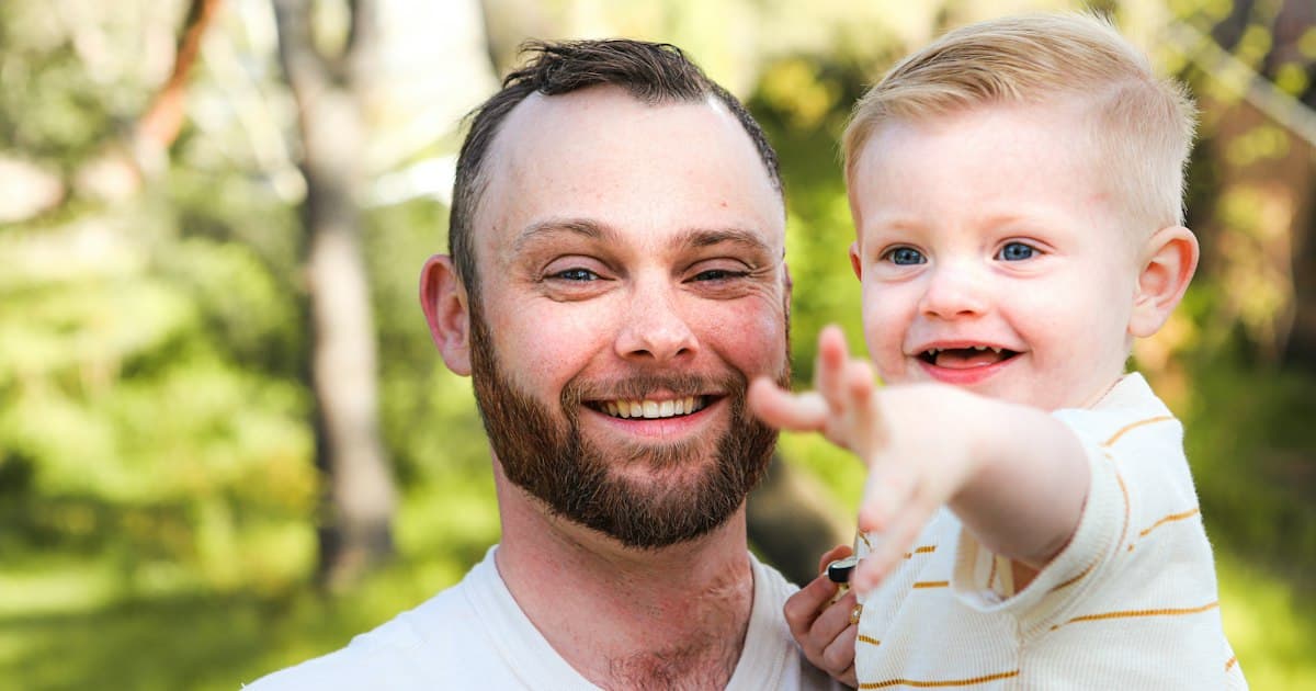A father and his child together